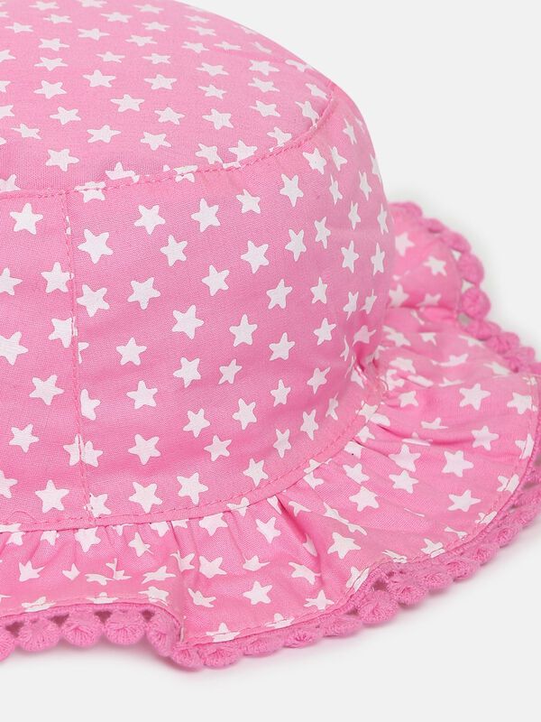 Reversible Sun Hat With Star Print image number null